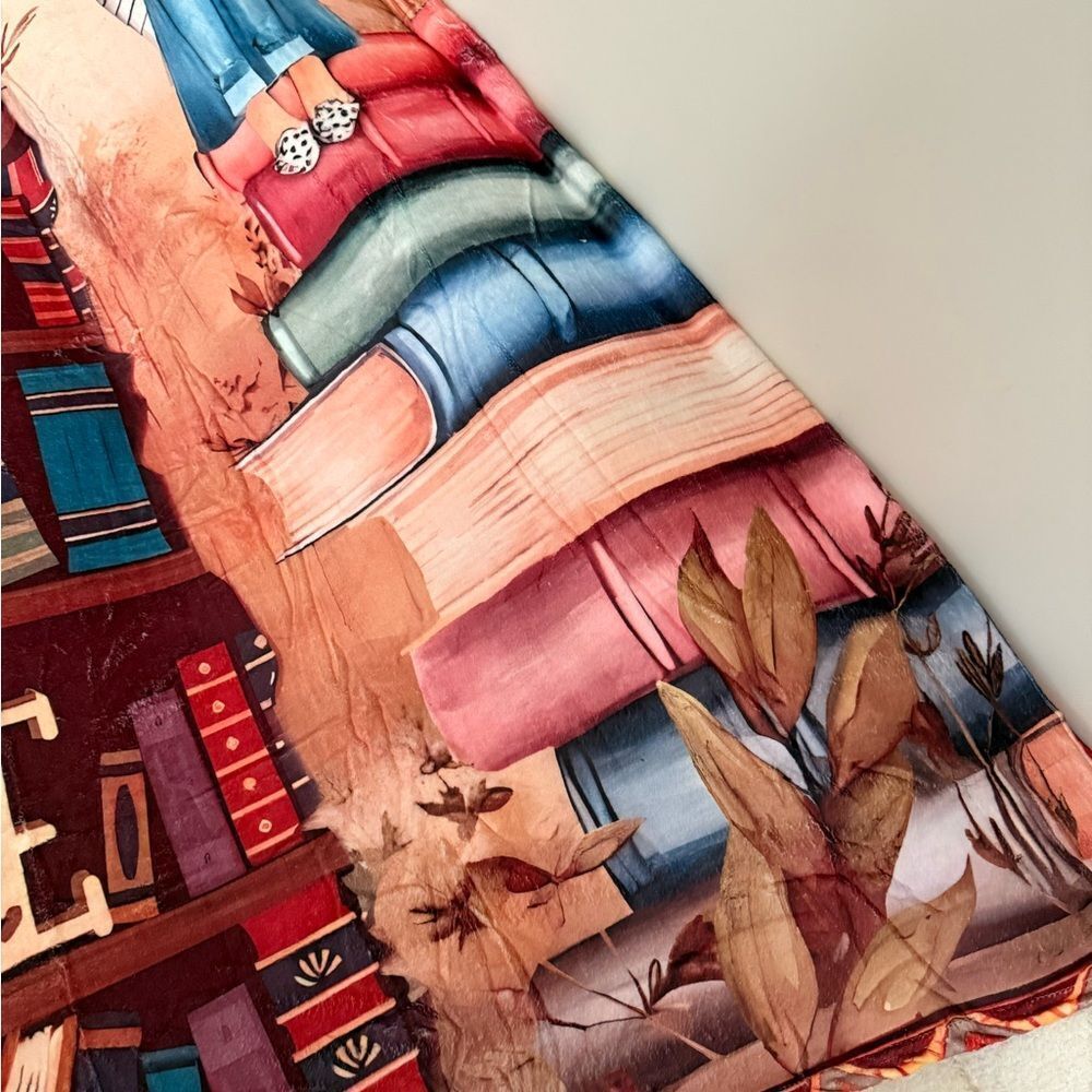 Cozy "Reading Is My Happy Place" Printed‎ Blanket, Super Soft, Warm, 50 x 60 - Picture 4 of 12